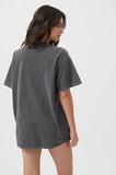 Chicdear Streetwear Print Oversized Black Gray Tshirt Women Summer O Neck Short Sleeve Tops Casual Loose Ladies Tee