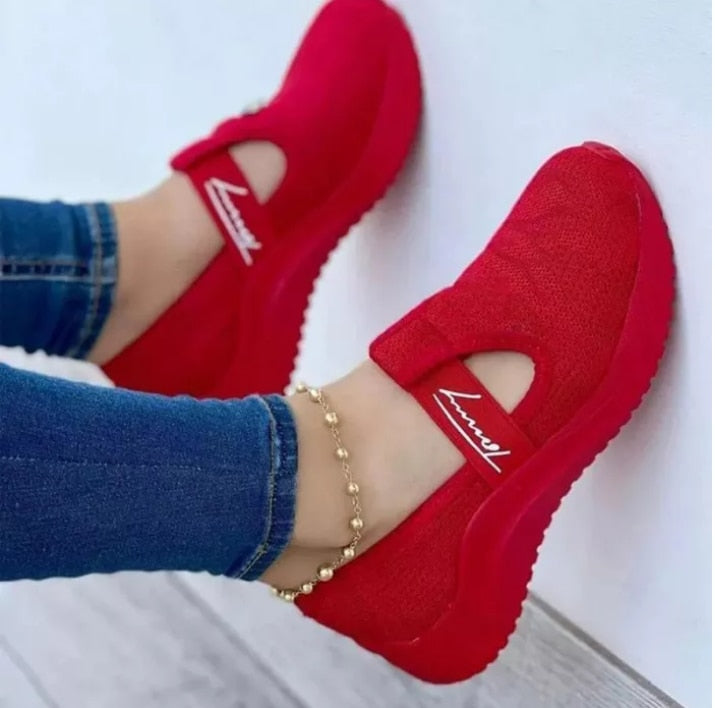 CHICDEAR Red Sneakers Women Shoes Woman Tennis Shoes Canvas Shoes Female Casual Sport Shoes 2023 Spring Ladies Platform Running Zapatos