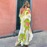 CHICDEAR Bohemian Print Tunic Long Kimono Plus Size Beach Wear 2023 Summer Clothing For Women Tops And Blouses Shirts A1013