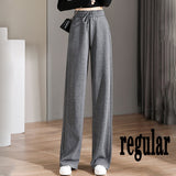 CHICDEAR Gray Casual Women Sweatpants Spring Summer Elastic High Waist Loose Sports Pants Woman 2023 Loose Wide Leg Trousers