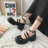 CHICDEAR 2023 Cosplay Costume Shoes Japanese Style Vintage Soft Sister Girls High Heels  Platform College Student Cosplay Costume Shoes