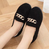 CHICDEAR Winter Women 2023 New Fashion Fur Short Plush Warm Flats Shoes Cotton Slippers Ankle Snow Boots Casual Non-Slip Shoes Zapatos
