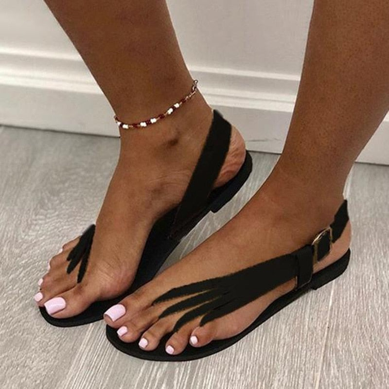 CHICDEAR 2023 New Women Flip Flops Beach Slippers Summer Sandals Rome Shoes Fashion Flats Ladies Snake Pattern Slides Bohemian Trend Fad