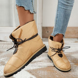 Chicdear Yellow Casual Patchwork Solid Color Round Keep Warm Comfortable Shoes