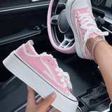 Chicdear Pink Casual Patchwork Frenulum Contrast Round Comfortable Out Door Shoes