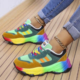 Chicdear Green Casual Sportswear Daily Patchwork Round Out Door Shoes