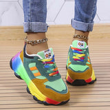 Chicdear Green Casual Sportswear Daily Patchwork Round Out Door Shoes