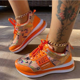 Chicdear Yellow Fashion Casual Bandage Patchwork Sport Shoes